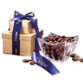 Genuine European Crystal Bowl with Milk Chocolate Almonds